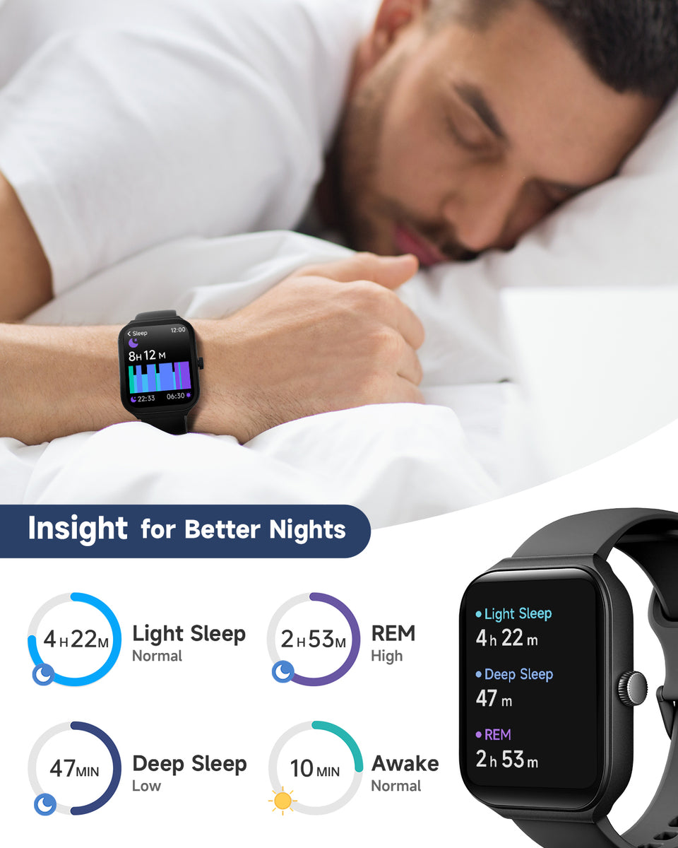 TOOBUR IDW16 1.95 Smart Watch with Alexa Built-In, IP68 Waterproof Fi