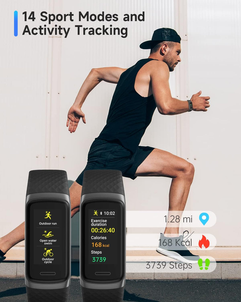TOOBUR Tracker de Fitness et D'activité avec Cardiofréquencemètre/Moniteur  de Sommeil/14 Modes Sport/Ip68 Etanche/Podometre Compteur de Pas Bracelet  pour Femme : : Sports et Loisirs